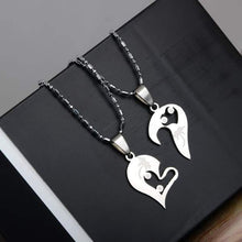 Load image into Gallery viewer, PINKSEE 1 Pair Titanium Steel Heart Shape Pendant Necklaces Men Women Couple Lover I Love You Necklace Jewelry Gifts 19 Styles - accessories4girls