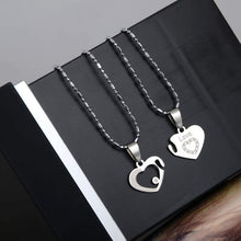 Load image into Gallery viewer, PINKSEE 1 Pair Titanium Steel Heart Shape Pendant Necklaces Men Women Couple Lover I Love You Necklace Jewelry Gifts 19 Styles - accessories4girls