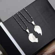 Load image into Gallery viewer, PINKSEE 1 Pair Titanium Steel Heart Shape Pendant Necklaces Men Women Couple Lover I Love You Necklace Jewelry Gifts 19 Styles - accessories4girls