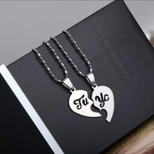 Load image into Gallery viewer, PINKSEE 1 Pair Titanium Steel Heart Shape Pendant Necklaces Men Women Couple Lover I Love You Necklace Jewelry Gifts 19 Styles - accessories4girls