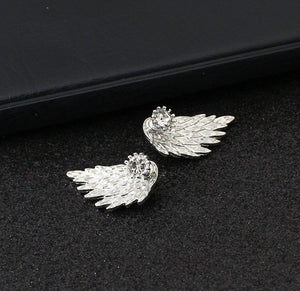 Crystal Flower drop Earrings For Women fashion Jewelry Double Sided - accessories4girls