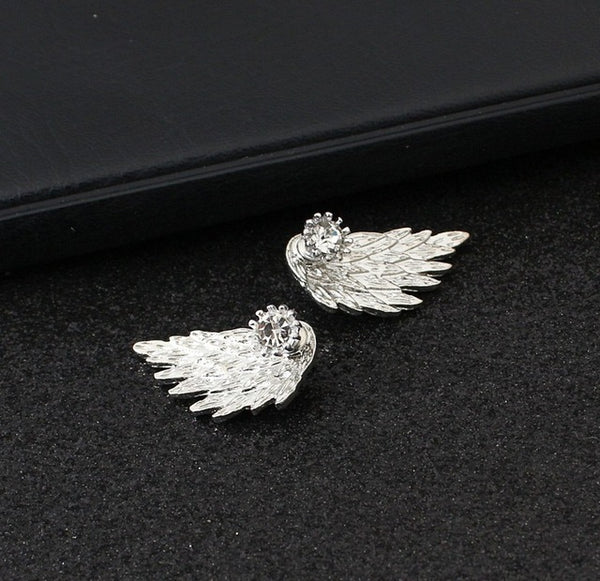 Crystal Flower drop Earrings For Women fashion Jewelry Double Sided - accessories4girls