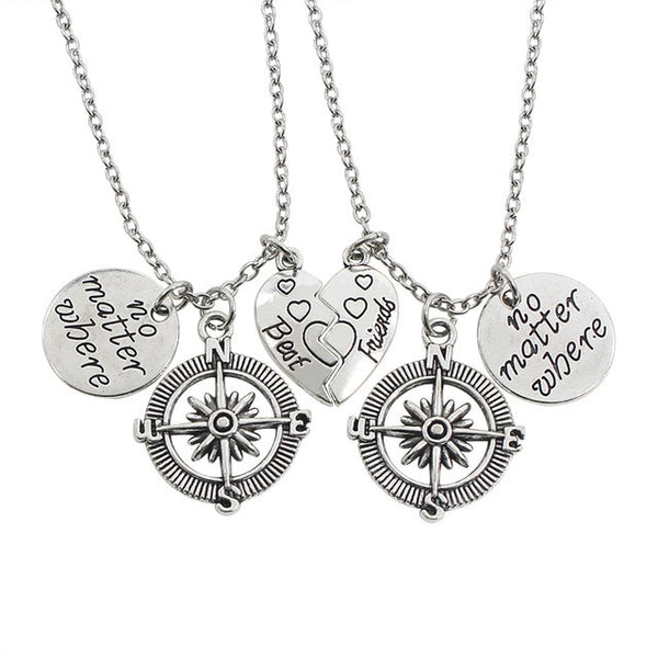 Best Friends Necklace Pendant Couples Paired  Necklaces&Pendants Unisex  Gift - accessories4girls