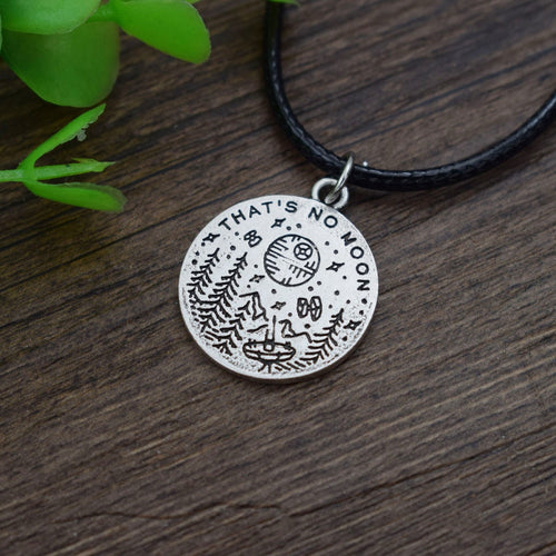 SanLan That's no moon Beautiful Star Wars necklace pine tree space necklaces - accessories4girls