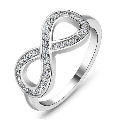 Infinity Silver Ring with CZ Jewelry Engagement Rings - accessories4girls