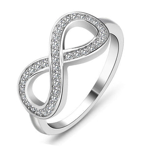 Infinity Silver Ring with CZ Jewelry Engagement Rings - accessories4girls