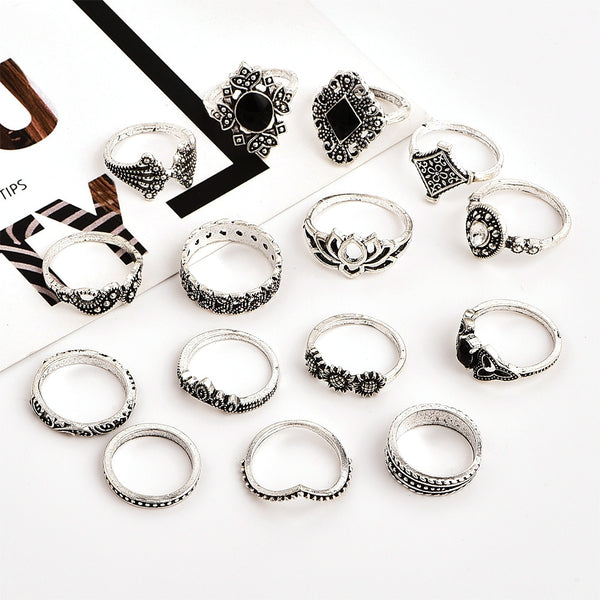 Silver Ring Set Women Wedding Anniversary Gift - accessories4girls