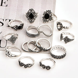 Silver Ring Set Women Wedding Anniversary Gift - accessories4girls