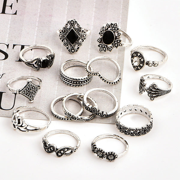 Silver Ring Set Women Wedding Anniversary Gift - accessories4girls