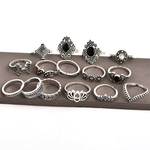 Silver Ring Set Women Wedding Anniversary Gift - accessories4girls