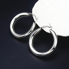 Load image into Gallery viewer, Simple fashion gold color Silver plated geometric big round earrings - accessories4girls