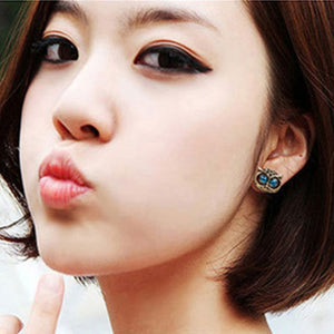 Simple fashion gold color Silver plated geometric big round earrings - accessories4girls