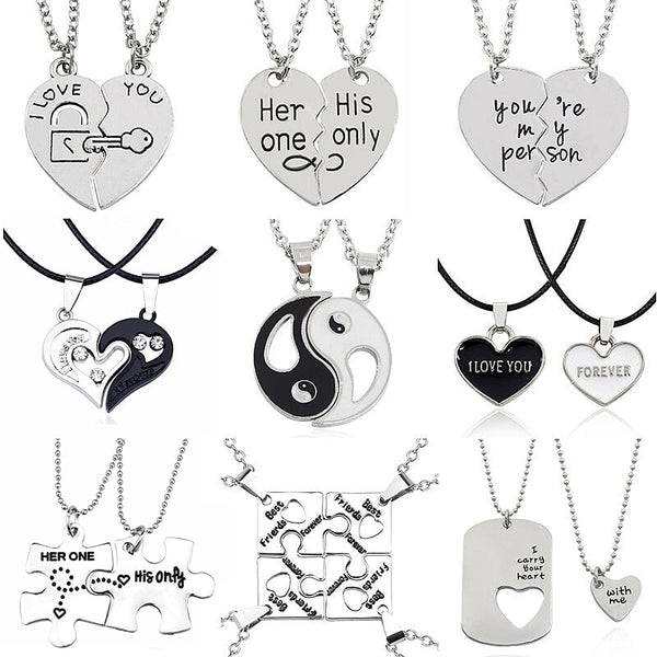 Best Friends Necklace Pendant Couples Paired  Necklaces&Pendants Unisex  Gift - accessories4girls