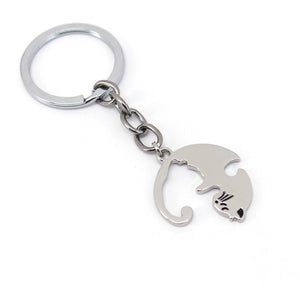 Cute Couples Jewelry animal Necklaces Black white Couple Necklace cat Pendants - accessories4girls