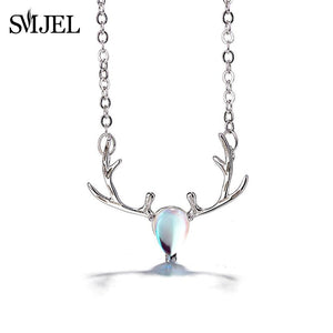SMJEL Vintage Elk Deer Necklaces silver 925 - accessories4girls
