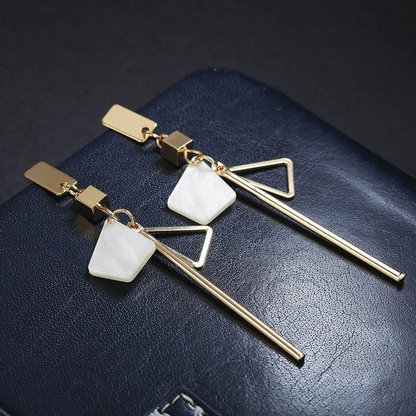 Earrings For Women Girls Red Stone Dangle Earrings Geometric Earrings - accessories4girls