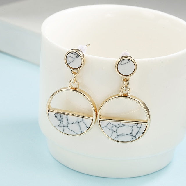 Korean Style Simple Design Geometric Earrings - accessories4girls