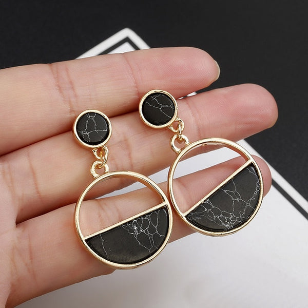 Korean Style Simple Design Geometric Earrings - accessories4girls