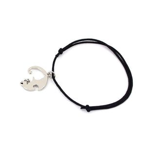 Cute Couples Jewelry animal Necklaces Black white Couple Necklace cat Pendants - accessories4girls