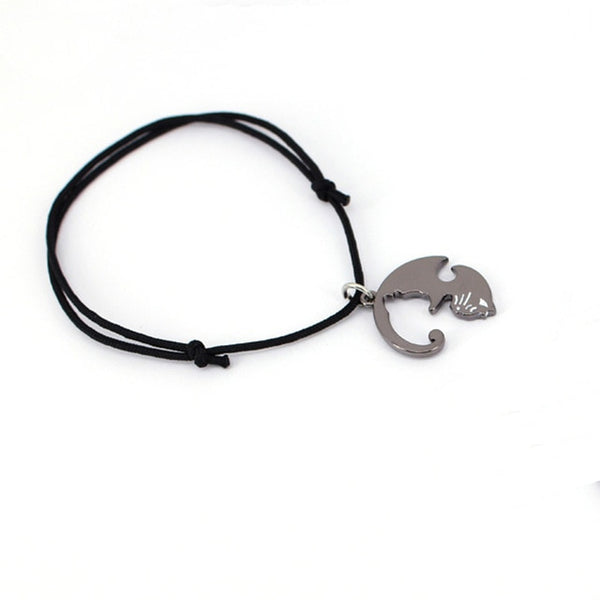 Cute Couples Jewelry animal Necklaces Black white Couple Necklace cat Pendants - accessories4girls
