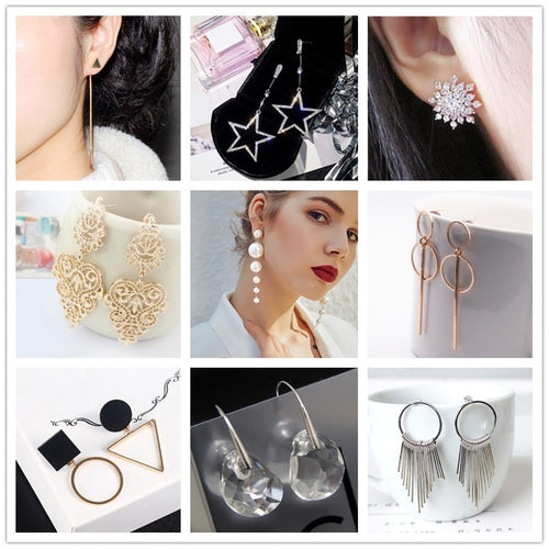 Tassel Star Earrings Geometry Drop Earring For Women Statement Earrings Wholesale - accessories4girls