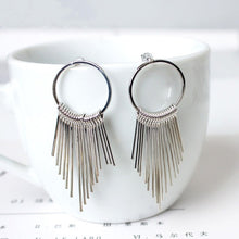 Load image into Gallery viewer, Tassel Star Earrings Geometry Drop Earring For Women Statement Earrings Wholesale - accessories4girls