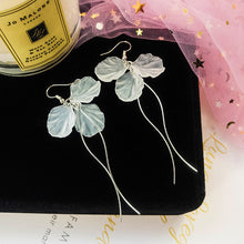 Load image into Gallery viewer, Women&#39;s Fashion White Petal Earrings Long Statement S Shape - accessories4girls
