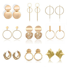 Load image into Gallery viewer, Earrings 2019 Metal Round Earrings Drop Earring Modern Jewelry Pun - accessories4girls