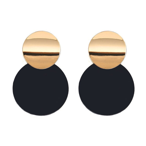 Earrings 2019 Metal Round Earrings Drop Earring Modern Jewelry Pun - accessories4girls