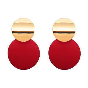Earrings 2019 Metal Round Earrings Drop Earring Modern Jewelry Pun - accessories4girls