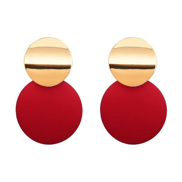 Earrings 2019 Metal Round Earrings Drop Earring Modern Jewelry Pun - accessories4girls
