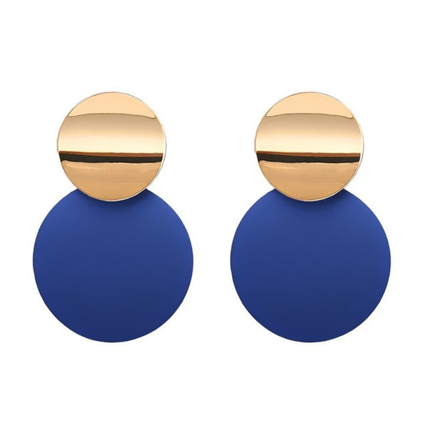 Earrings 2019 Metal Round Earrings Drop Earring Modern Jewelry Pun - accessories4girls