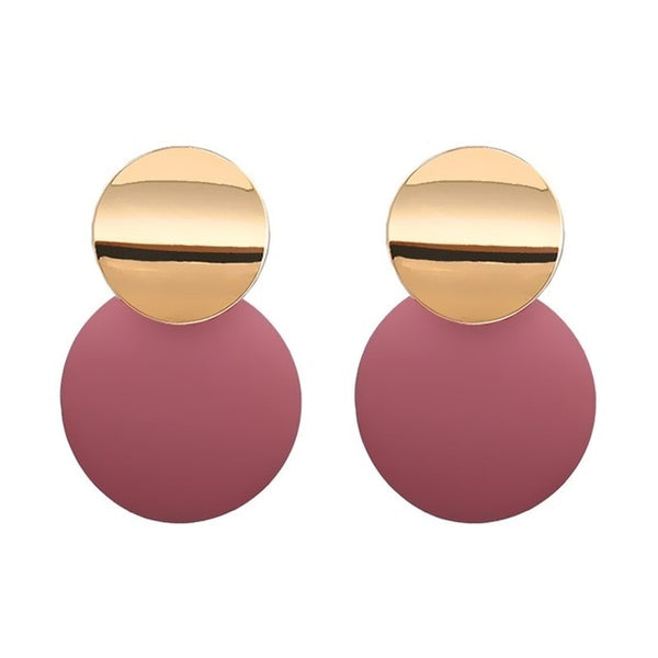 Earrings 2019 Metal Round Earrings Drop Earring Modern Jewelry Pun - accessories4girls
