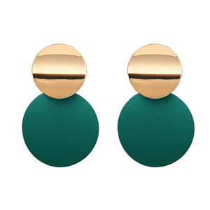 Earrings 2019 Metal Round Earrings Drop Earring Modern Jewelry Pun - accessories4girls