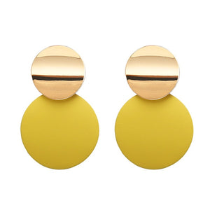 Earrings 2019 Metal Round Earrings Drop Earring Modern Jewelry Pun - accessories4girls