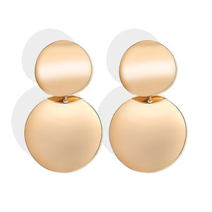 Earrings 2019 Metal Round Earrings Drop Earring Modern Jewelry Pun - accessories4girls