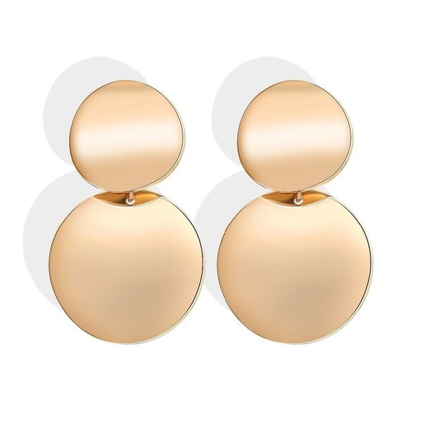 Earrings 2019 Metal Round Earrings Drop Earring Modern Jewelry Pun - accessories4girls