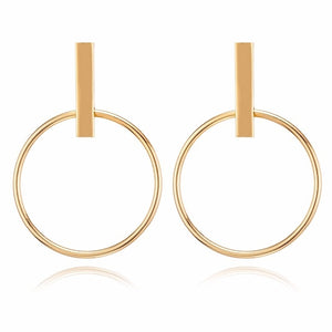 Earrings 2019 Metal Round Earrings Drop Earring Modern Jewelry Pun - accessories4girls