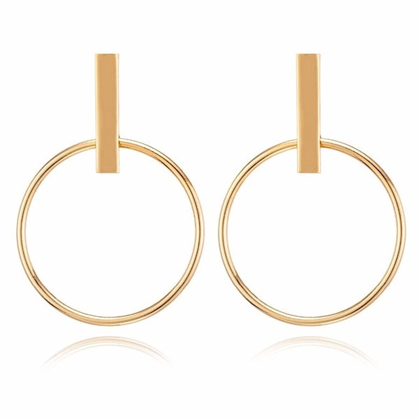 Earrings 2019 Metal Round Earrings Drop Earring Modern Jewelry Pun - accessories4girls