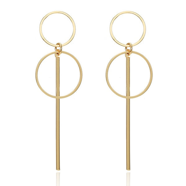 Earrings 2019 Metal Round Earrings Drop Earring Modern Jewelry Pun - accessories4girls