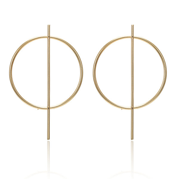 Earrings 2019 Metal Round Earrings Drop Earring Modern Jewelry Pun - accessories4girls