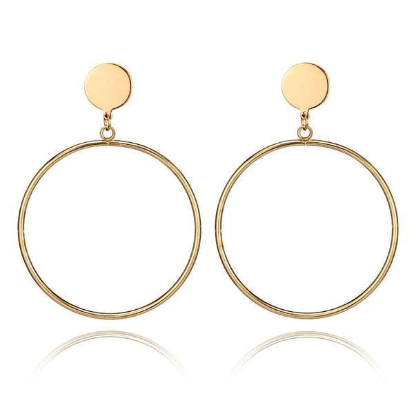 Earrings 2019 Metal Round Earrings Drop Earring Modern Jewelry Pun - accessories4girls