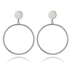 Earrings 2019 Metal Round Earrings Drop Earring Modern Jewelry Pun - accessories4girls