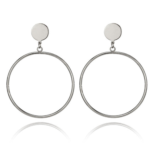 Earrings 2019 Metal Round Earrings Drop Earring Modern Jewelry Pun - accessories4girls
