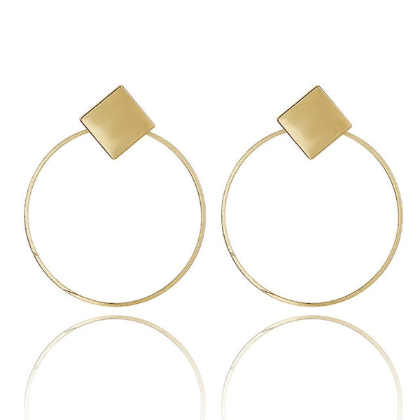 Earrings 2019 Metal Round Earrings Drop Earring Modern Jewelry Pun - accessories4girls