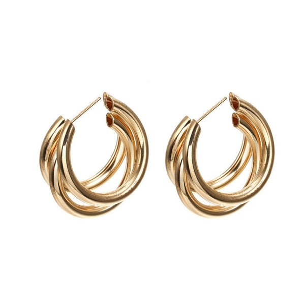 Earrings 2019 Metal Round Earrings Drop Earring Modern Jewelry Pun - accessories4girls