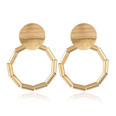 Earrings 2019 Metal Round Earrings Drop Earring Modern Jewelry Pun - accessories4girls
