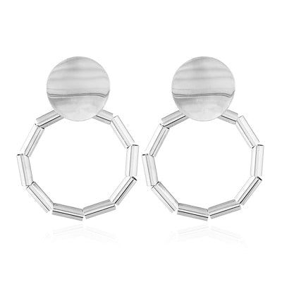 Earrings 2019 Metal Round Earrings Drop Earring Modern Jewelry Pun - accessories4girls