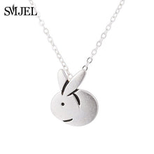 Load image into Gallery viewer, SMJEL Cute Animal Rabbit Necklace Choker 925 Silver Necklaces - accessories4girls