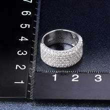 Load image into Gallery viewer, Sterling silver Ring cluster cubic zircon CZ band rings - accessories4girls